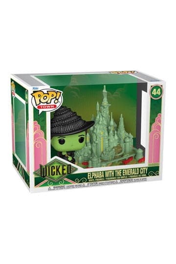 Wicked Funko POP! Town Vinyl Figure Elphaba with the Emerald City 9 cm #44 - Town