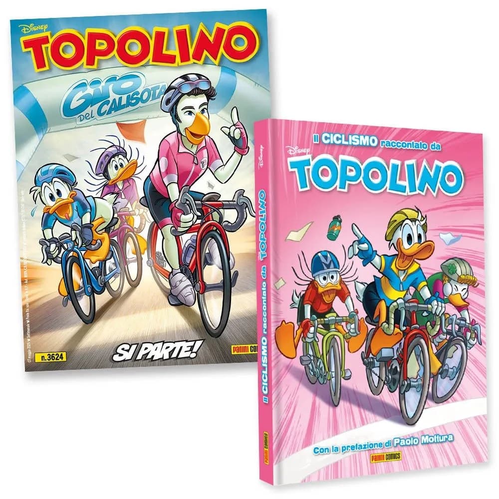 Topolino - Supertopolino 3624 + Topolibro "Il Ciclismo Raccontato da Topolino" - Panini Comics - Italiano