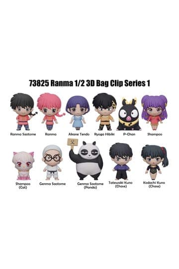 Ranma 1/2 3D PVC Bag Clips Series 1 Display (24)