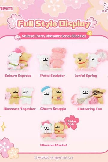 Maltese Cherry Blossoms Series Mini Figures 10 cm Display 6 Pz