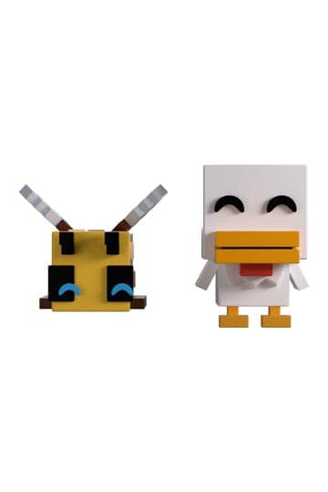 Minecraft Vinyl Figures Bee and Chicken Monitor Buddiez