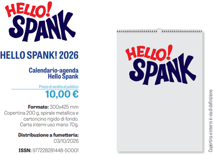 Calendario - Agenda Hello! Spank 2026 - Sprea - Italiano