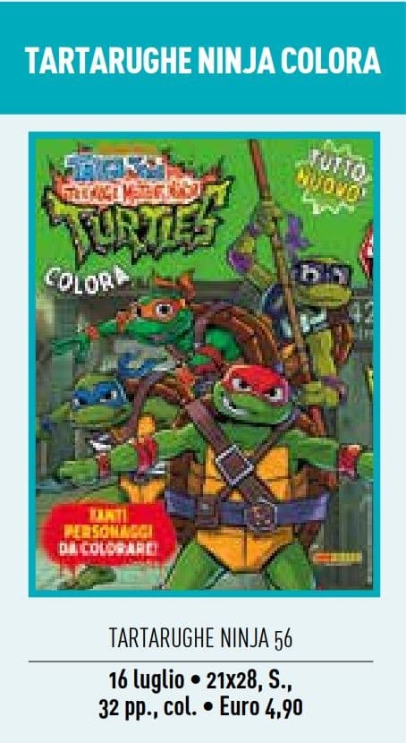 Teenage Mutant Ninja Turtles Magazine - Colora - Tartarughe Ninja 56 - Panini Comics - Italiano