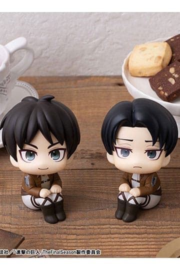 Attack on Titan Look Up PVC Statue Eren Jaeger & Levi Set (with gift) 11 cm