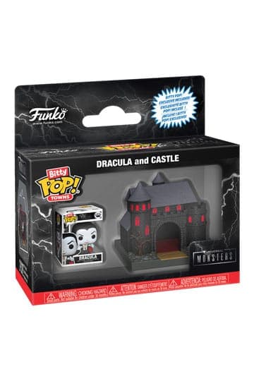 Universal Monsters Bitty Funko POP! Towns Vinyl Figure Dracula with Castle - Towns