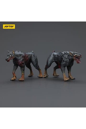 Zombie Dark Source Action Figures 2-Pack Police Dogs 8 cm