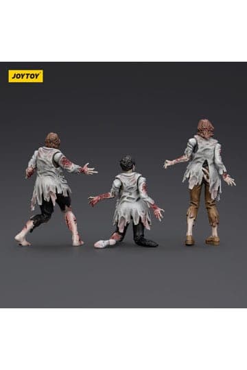 Zombie Dark Source Action Figures 3-Pack Scientists (Female) 8 cm