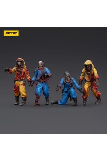 Zombie Dark Source Action Figures 4-Pack Biochemical Lab Team 8 cm