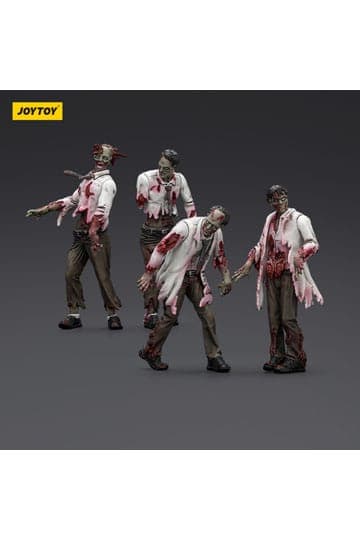 Zombie Dark Source Action Figures 4-Pack Scientists (Male) 8 cm