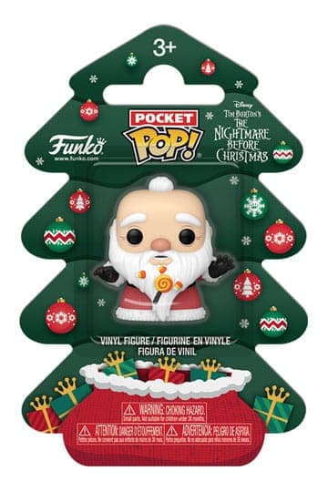 Nightmare before Christmas Holiday 2025 Pocket Funko POP! Vinyl Keychains SandyCLS Tree Holiday Box 4 cm - Disney