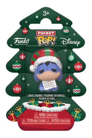Winnie the Pooh Holiday 2025 Pocket Funko POP! Vinyl Keychains Eeyore Tree Holiday Box 4 cm - Disney