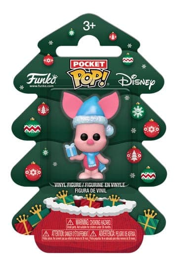Winnie the Pooh Holiday 2025 Pocket Funko POP! Vinyl Keychains Piglet Tree Holiday Box 4 cm - Disney
