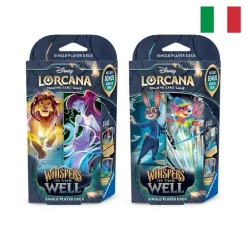 Disney Lorcana - 2x Bundle Starter Deck - Sussurri nel Pozzo - Whispers in the Well - Italiano