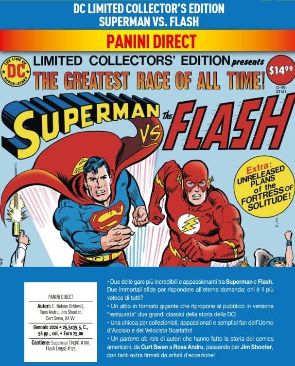 Superman Vs. Flash - DC Limited Collector's Edition - Panini Comics - Italiano