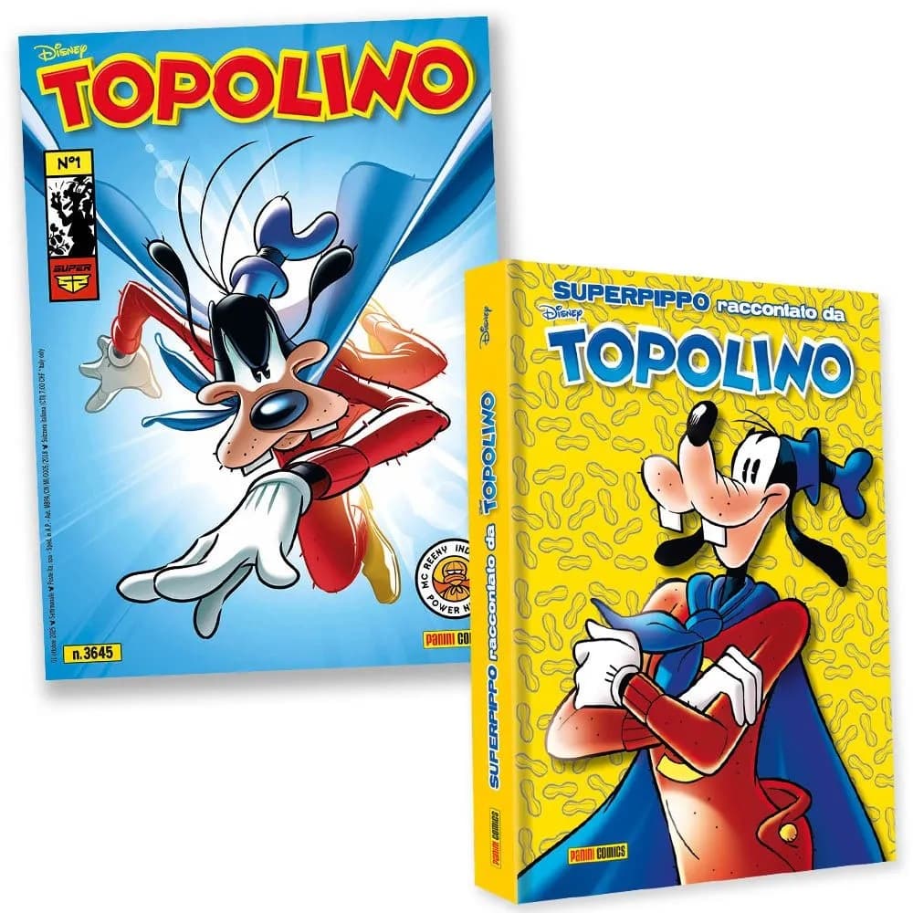 Topolino - Supertopolino 3645 + Topolibro "Superpippo Raccontato da Topolino" - Panini Comics - Italiano