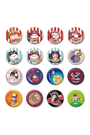 Naruto Mega Cat Project Nyaruto! Enamel Pins 5 cm Assortment (16)