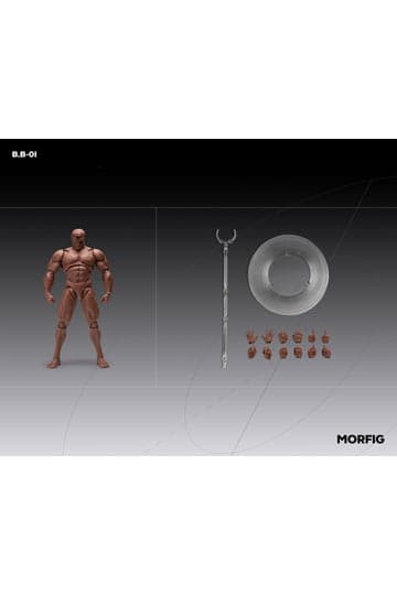 Inart Action Figure 1/12 Blank Male Body Black 17 cm