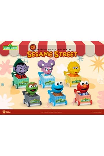 Sesame Street Pull Back Cars Shopping Cart 5 cm