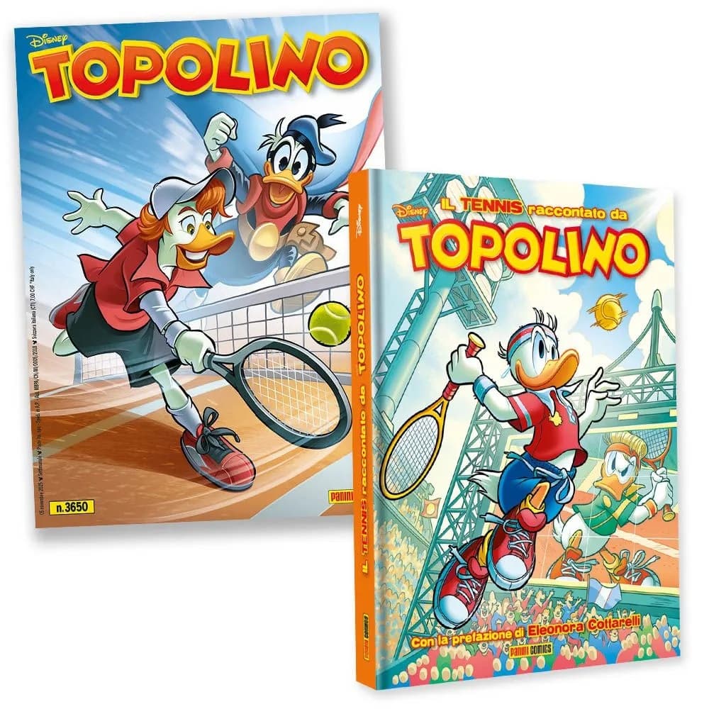 Topolino - Supertopolino 3650 + Topolibro "Il Tennis Raccontato da Topolino" - Panini Comics - Italiano