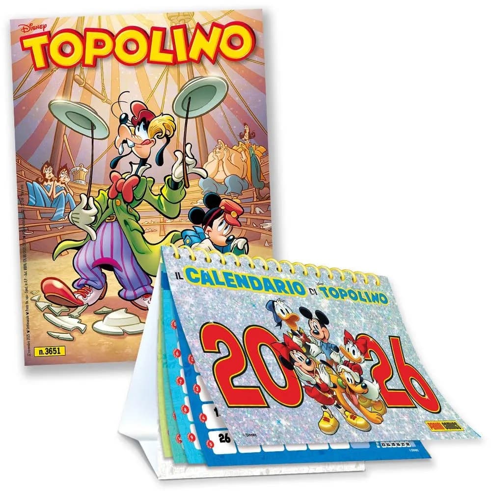 Topolino - Supertopolino 3651 + Il Calendario da Tavolo 2026 di Topolino - Panini Comics - Italiano