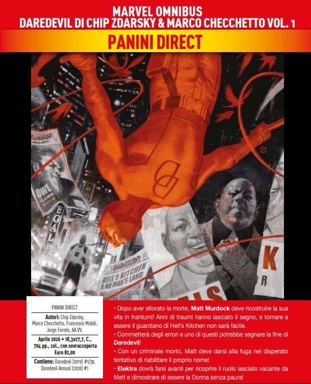 Daredevil di Chip Zdarsky & Marco Checchetto Vol. 1 - Marvel Omnibus - Panini Comics - Italiano