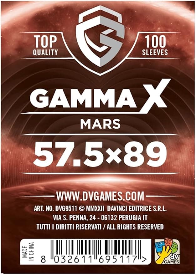 Gamma X - Bustine Protettive - Mars 100 Sleeves 57,5mm x 89mm