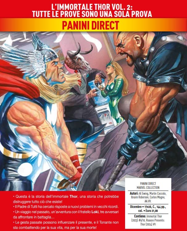 L'Immortale Thor Vol. 2 - Tutte le Prove Sono una Sola Prova - Marvel Collection - Panini Comics - Italiano