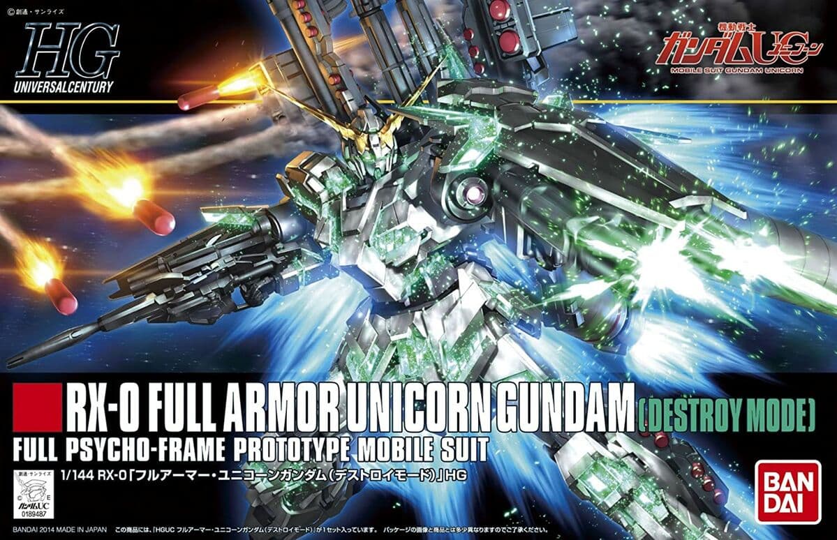 Gundam - Full Armor Unicorn Gundam (Destroy Mode) - Model Kit 1:144