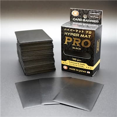 KMC - Standard Card Sleeves - Hyper MAT PRO Black - 100 Sleeves