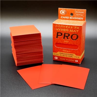 KMC - Standard Card Sleeves - Hyper MAT PRO Red - 100 Sleeves