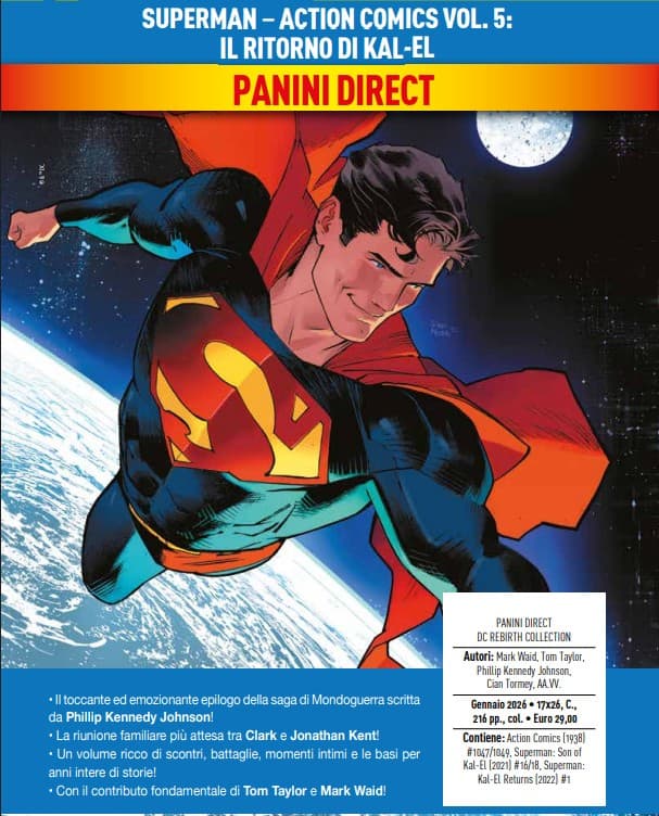Superman - Action Comics Vol. 5 - Il Ritorno di Kal-El - DC Rebirth Collection - Panini Comics - Italiano