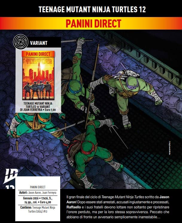 Teenage Mutant Ninja Turtles 12 - Variant Juan Ferreyra - Panini Comics - Italiano