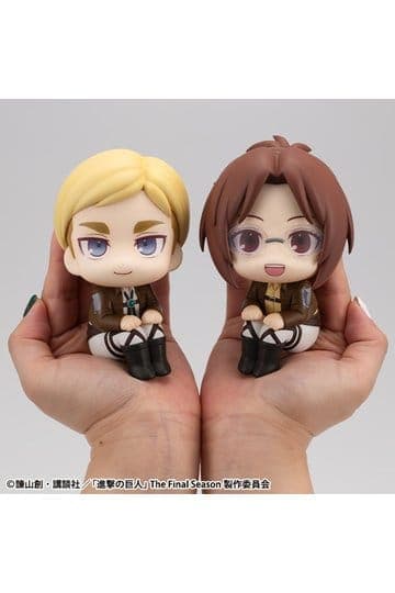 Attack on Titan Look Up PVC Statues Hange Zoe & Erwin Smith (with gift) 11 cm