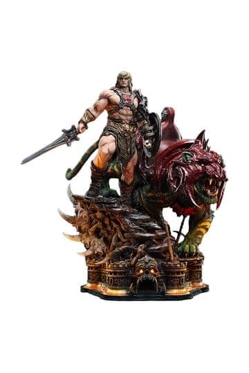 Masters of the Universe Real Elite Masterline Series Statue 1/4 He-Man & Battle Cat 86 cm