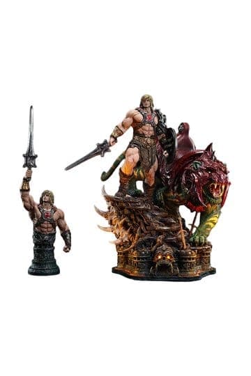 Masters of the Universe Real Elite Masterline Series Statue 1/4 He-Man & Battle Cat Ultimate Version 86 cm