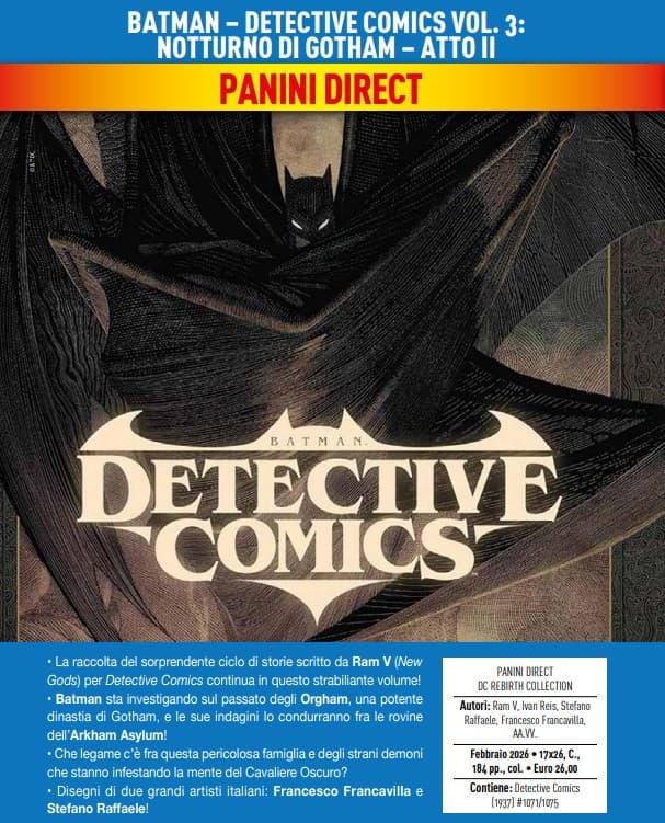 Batman - Detective Comics Vol. 3 - Notturno di Gotham: Atto II - DC Rebirth Collection - Panini Comics - Italiano