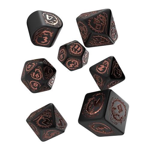 Set 7 Dadi - Dragons Modern Black Copper