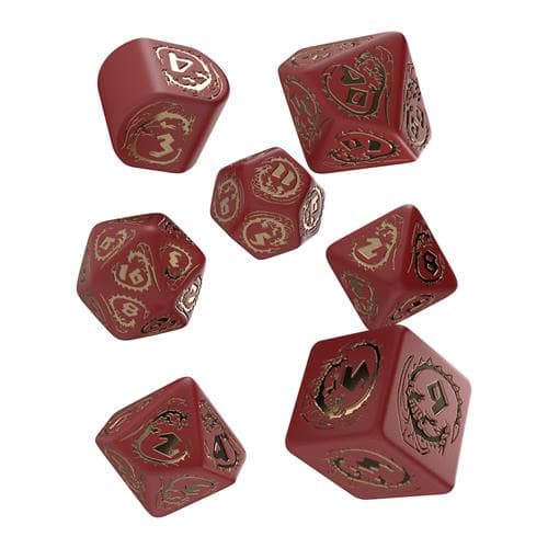 Set 7 Dadi - Dragons Modern Red Gold