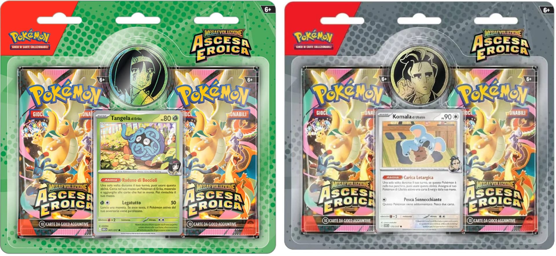 Pokémon Megaevoluzione - Ascesa Eroica - Bundle 2x Collezione Tangela e Komala - Italiano - Italiano
