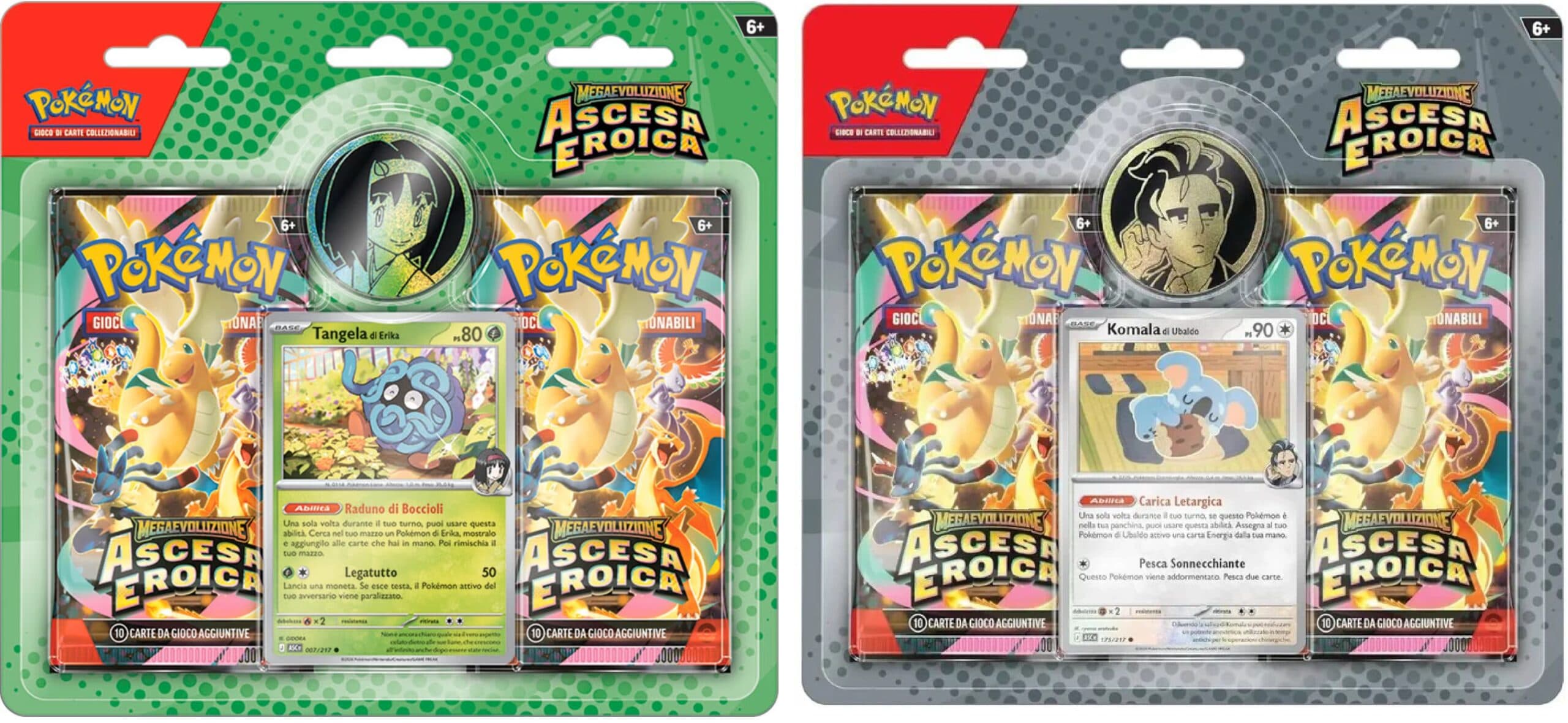 Pokémon Megaevoluzione - Ascesa Eroica - Bundle 2x Collezione Tangela e Komala - Italiano - Italiano