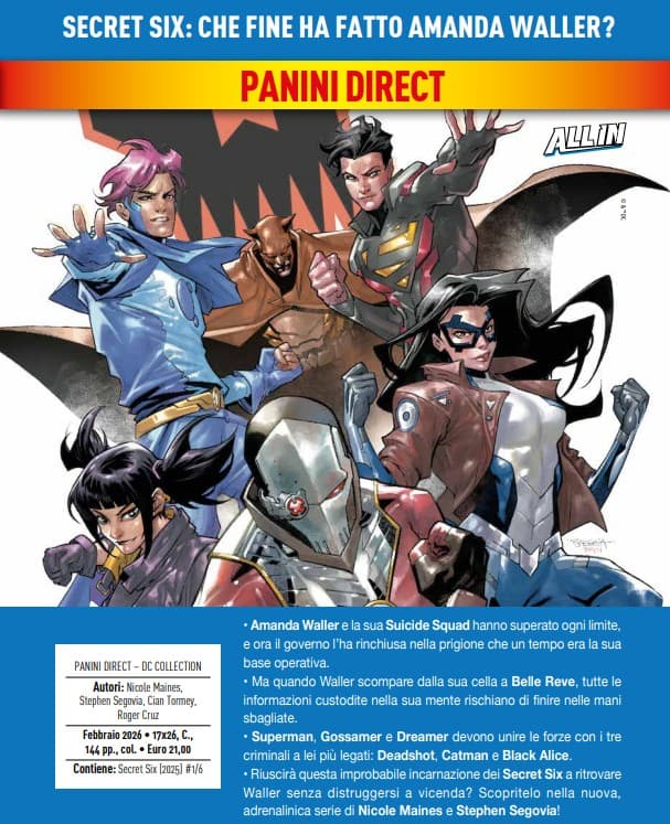Secret Six - Che Fine Ha Fatto Amanda Waller? - DC Comics Collection - Panini Comics - Italiano