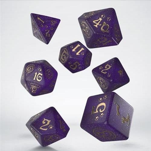 Set 7 Dadi - Purrito Gold/Purple