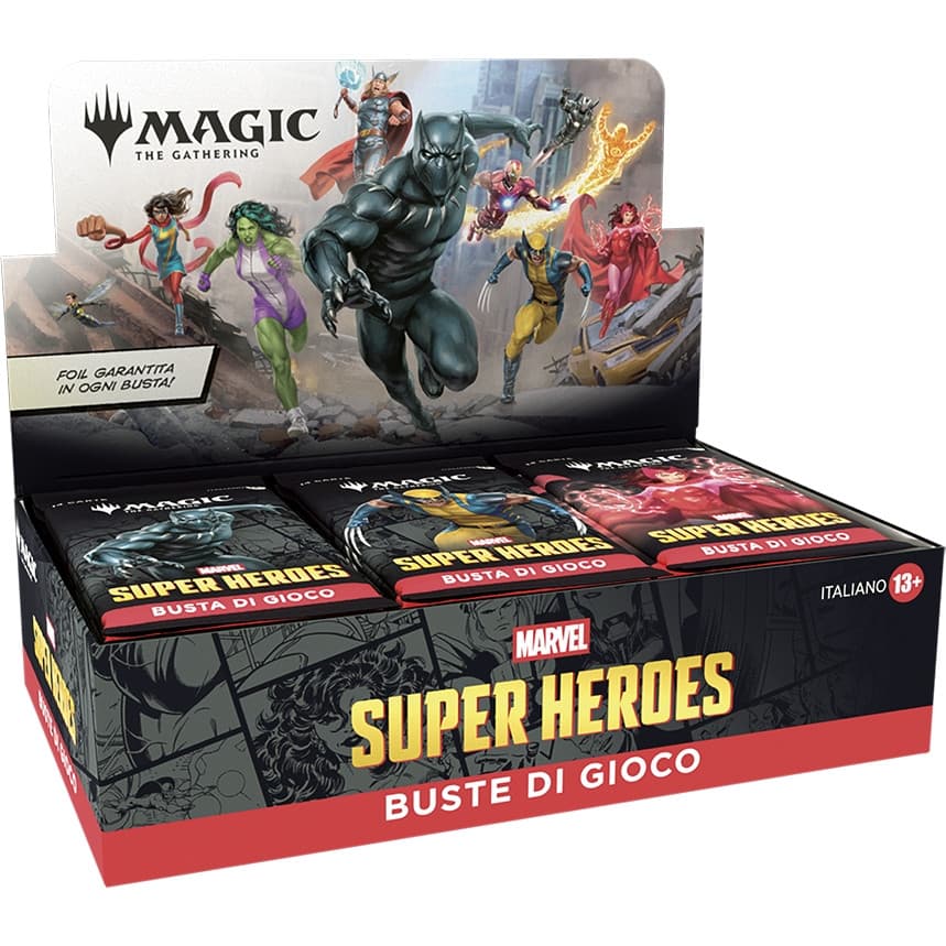 Magic: The Gathering - Universes Beyond: Marvel Super Heroes - Play Booster Box 30 Buste - Italiano - Italiano