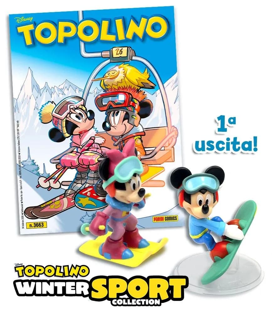 Topolino - Supertopolino 3663 + Topolino Winter Sport Collection - Uscita 1 - Topolino e Minni - Panini Comics - Italiano