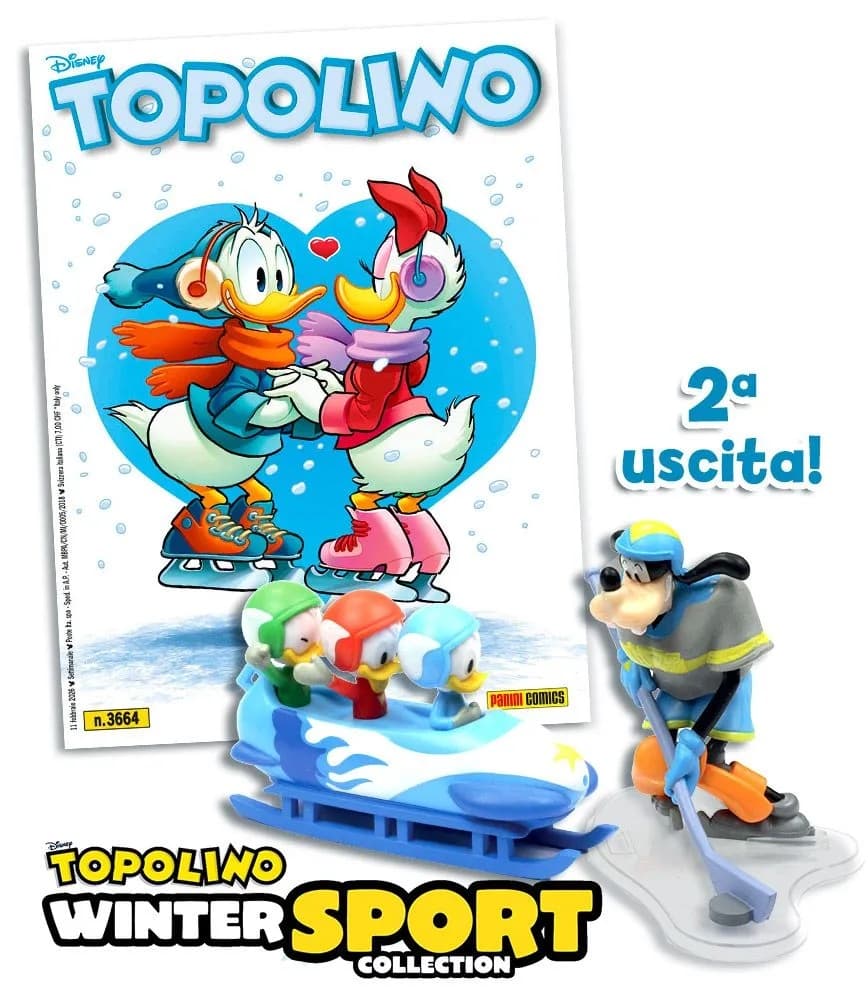 Topolino - Supertopolino 3664 + Topolino Winter Sport Collection - Uscita 2 - Pluto e Qui Quo Qua - Panini Comics - Italiano