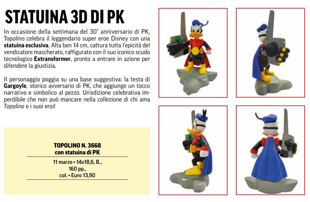 Topolino - Supertopolino 3668 + Statuina 3D di PK - Panini Comics - Italiano