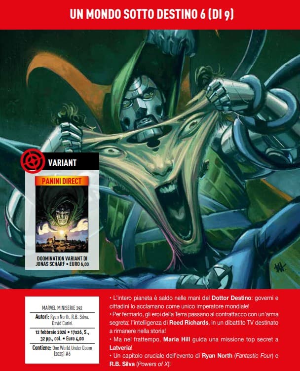 Un Mondo Sotto Destino 6 - Marvel Miniserie 292 - Panini Comics - Italiano