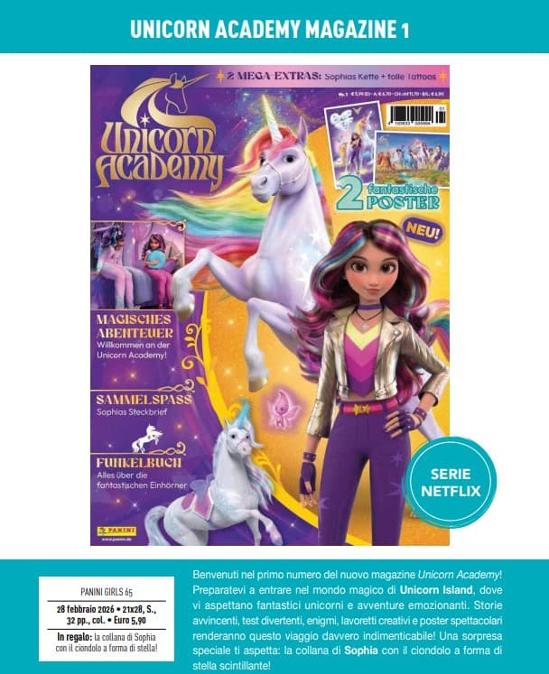 Unicorn Academy Magazine 1 - Panini Girls 65 - Panini Comics - Italiano