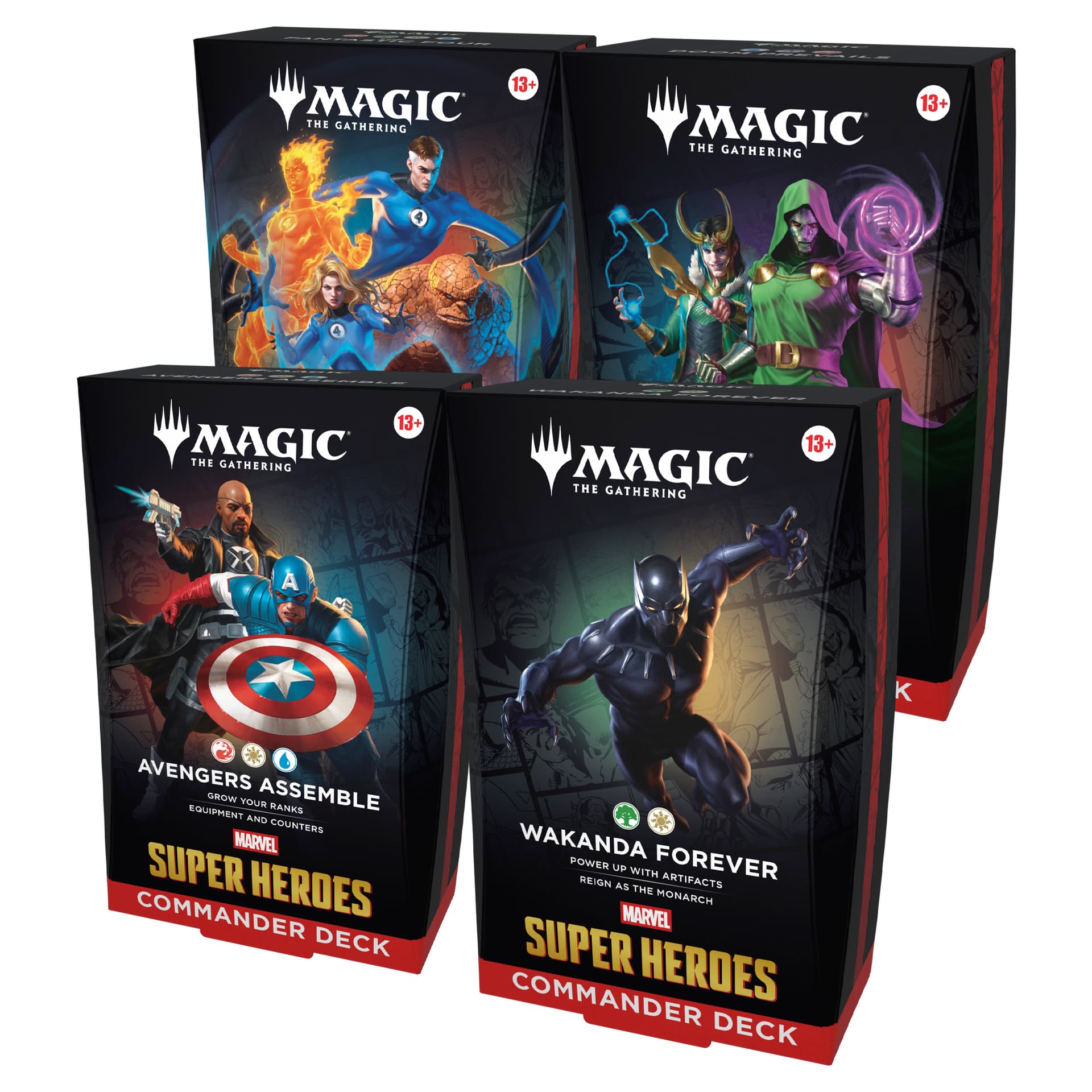 Magic: The Gathering - Universes Beyond: Marvel Super Heroes - Commander Decks Box 4 Mazzi - Inglese - Inglese