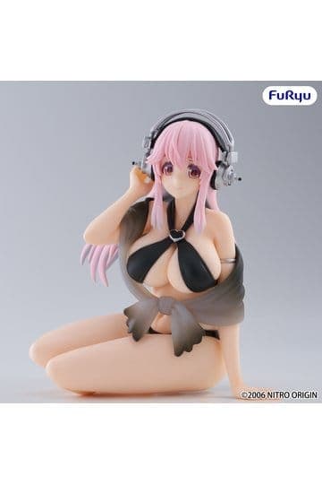 Super Sonico Noodle Stopper PVC Statue Super Sonico Swimsuit Black Color Ver. 10 cm